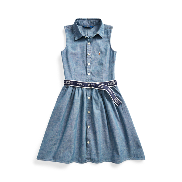 Belted Chambray Shirtdress Girls 7-14 Years in 1