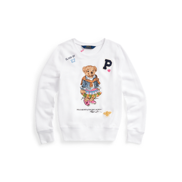 Madras Bear Terry Pullover Girls 7-14 Years 1