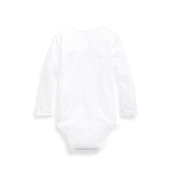 White Cotton Interlock Bodysuit Baby 2