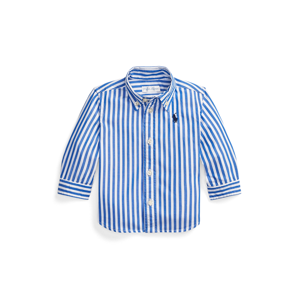 Chemise ray&eacute;e en popeline de coton Baby Boy en 1