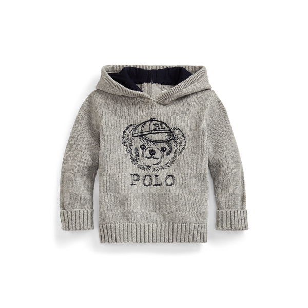 Polo Bear Hooded Sweater Baby Boy em 1