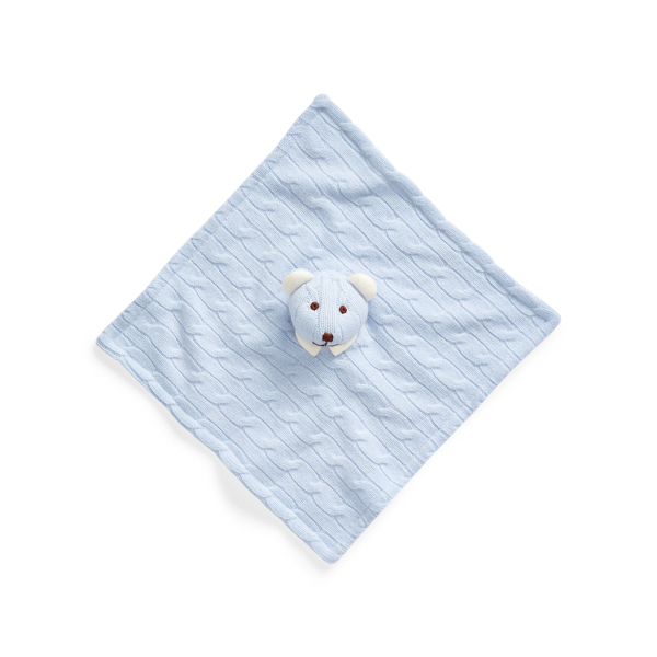 Pearl Blue Cashmere Bear Lovey Blanket Baby 2