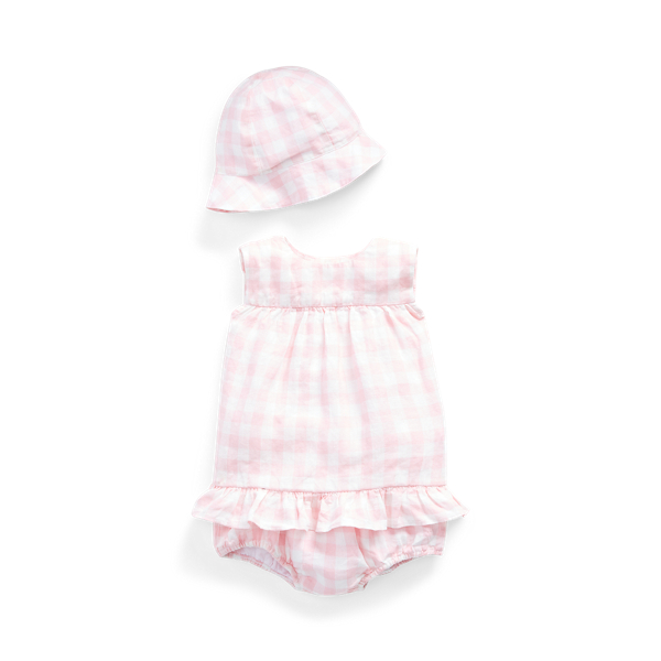 Ensemble 3&nbsp;pi&egrave;ces vichy Baby Girl en 1