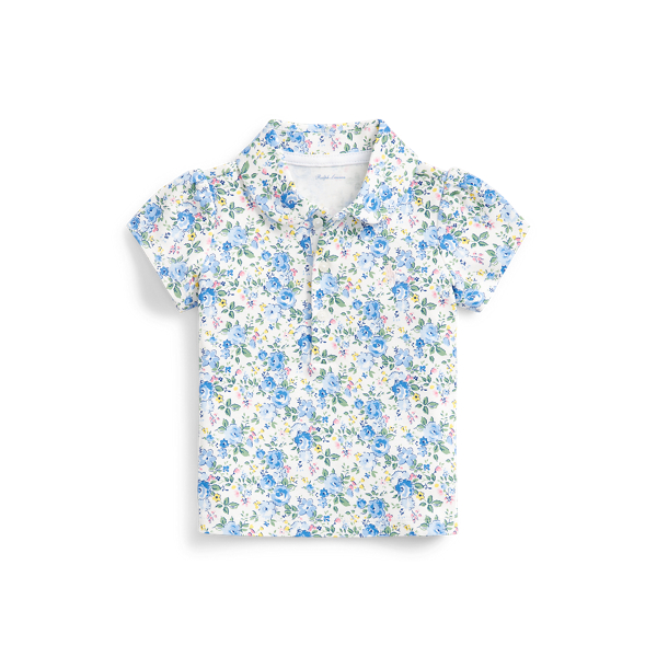 Floral Interlock Polo Shirt Baby Girl in 1