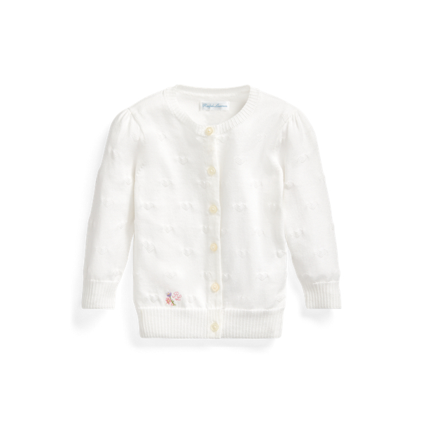 Cardigan coeurs en coton Baby Girl en 1