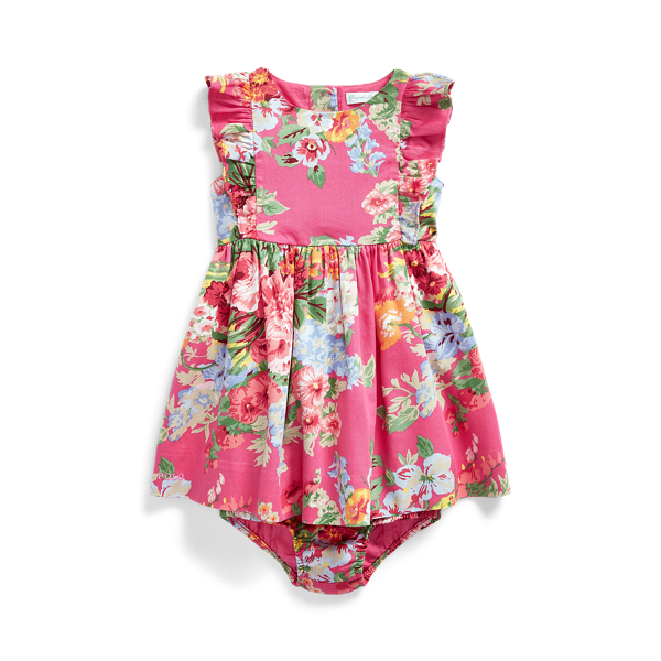 Ruffled Floral Dress & Bloomer Baby Girl 1