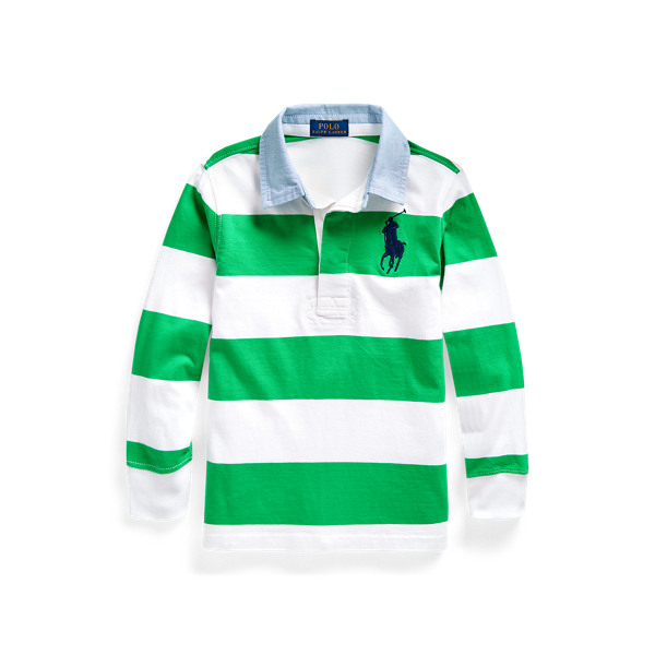 Big Pony Striped Cotton Rugby