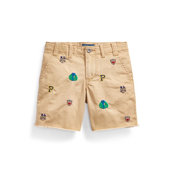 Short en coton chino brod&eacute; Boys 1.5-6 Years en 1