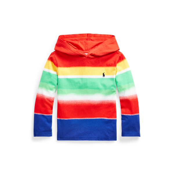 Striped Cotton Hooded Tee Boys 1.5-6 Years em 1