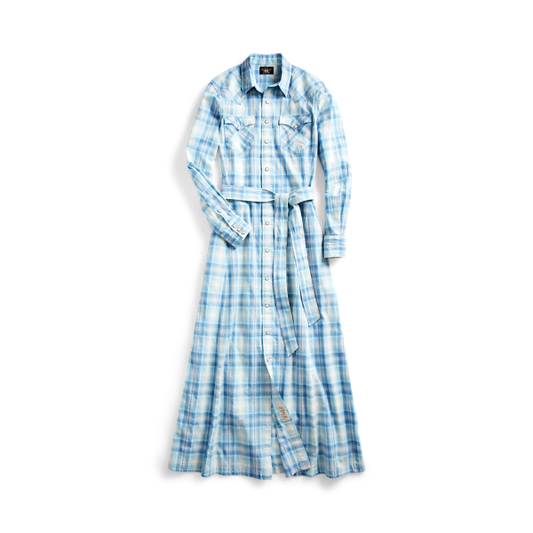 Plaid Cotton Shirtdress RRL 1