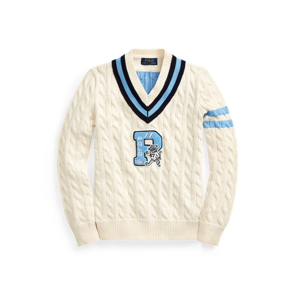 Cotton-Blend Cricket Sweater Boys 6-14 Years em 1