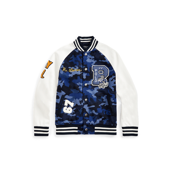 Camo Letterman Jacket Boys 6-14 Years 1