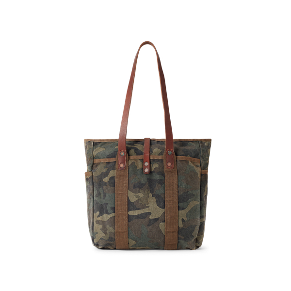 Olive Camouflage Cotton Canvas Tote Polo Ralph Lauren 3