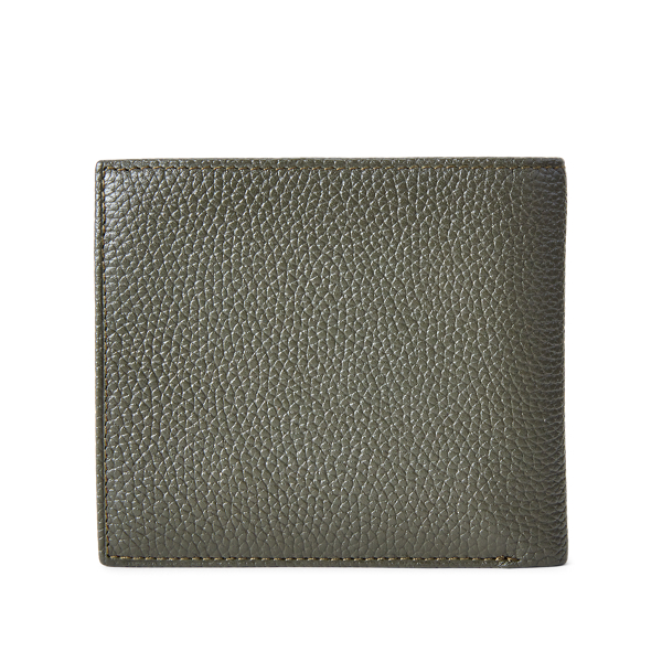 Olive Pebbled Leather Billfold Polo Ralph Lauren 2