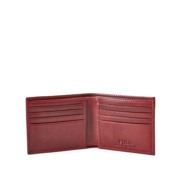 Deep Red Heritage Leather Wallet Polo Ralph Lauren 3