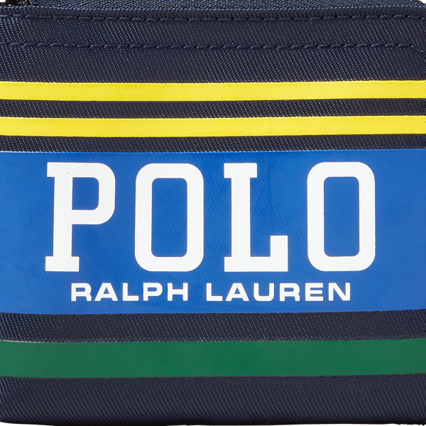 Navy/Yellow/Green Polo Striped Zip Wallet Polo Ralph Lauren 4