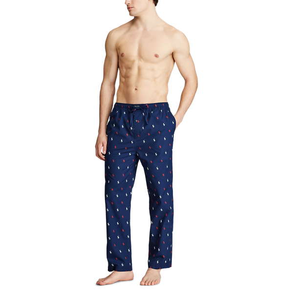 Navy/Red/White Cotton Jersey Sleep Trouser Polo Ralph Lauren 2