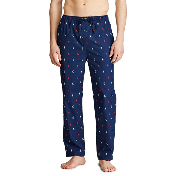 Navy/Red/White Cotton Jersey Sleep Trouser Polo Ralph Lauren 3