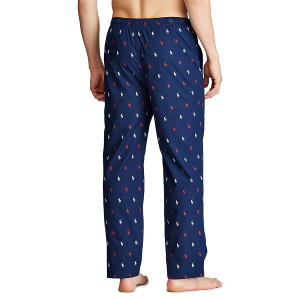 Navy/Red/White Cotton Jersey Sleep Trouser Polo Ralph Lauren 4