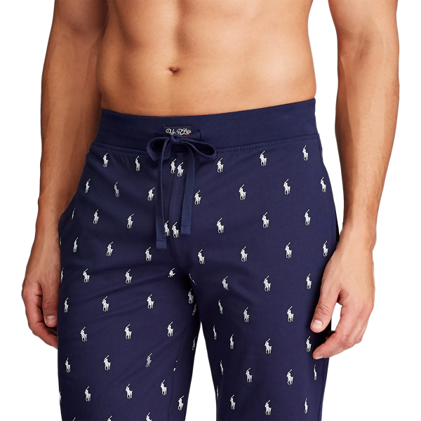 Smal slaapshort van katoenjersey Polo Ralph Lauren in Cruise Navy Aopp 4