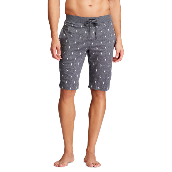 Charcoal Heather Aopp Slim Cotton Jersey Sleep Short Polo Ralph Lauren 2