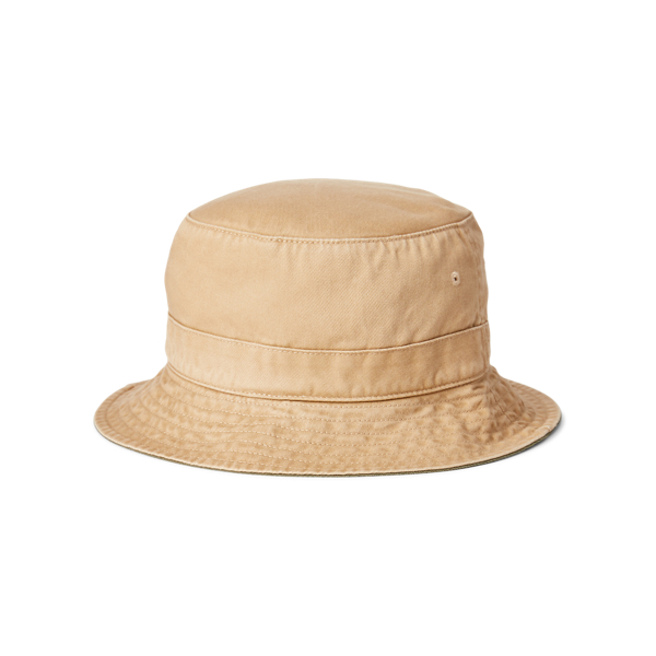 Caf&eacute; Tan Crest Cotton Chino Bucket Hat Polo Ralph Lauren 2