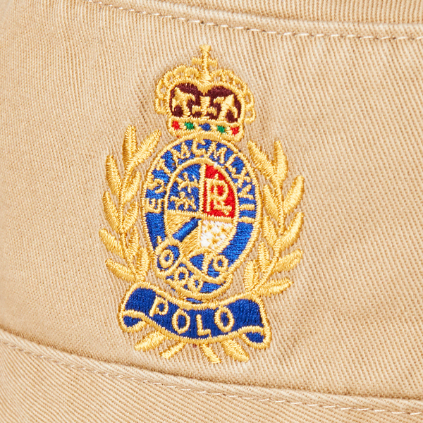 Caf&eacute; Tan Crest Cotton Chino Bucket Hat Polo Ralph Lauren 3