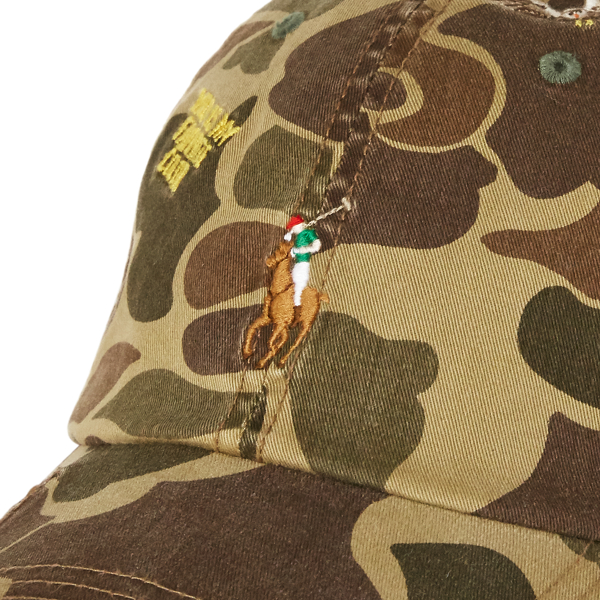 Frog Skin Camo W/ Camp Em Hunting-Motif Camo Cap Polo Ralph Lauren 3