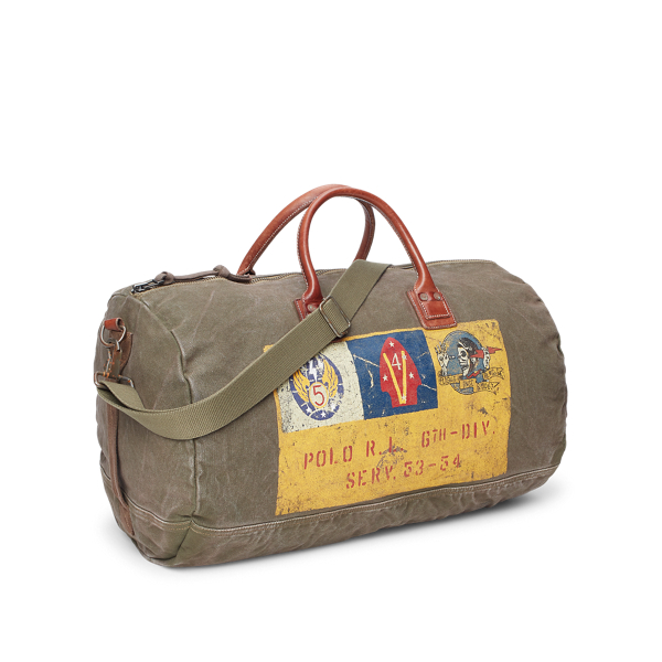 Olive Canvas Military Duffle Polo Ralph Lauren 2
