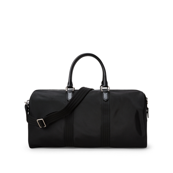 Black Leather-Trimmed Duffel Bag Polo Ralph Lauren 3