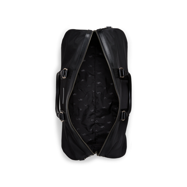 Black Leather-Trimmed Duffel Bag Polo Ralph Lauren 4