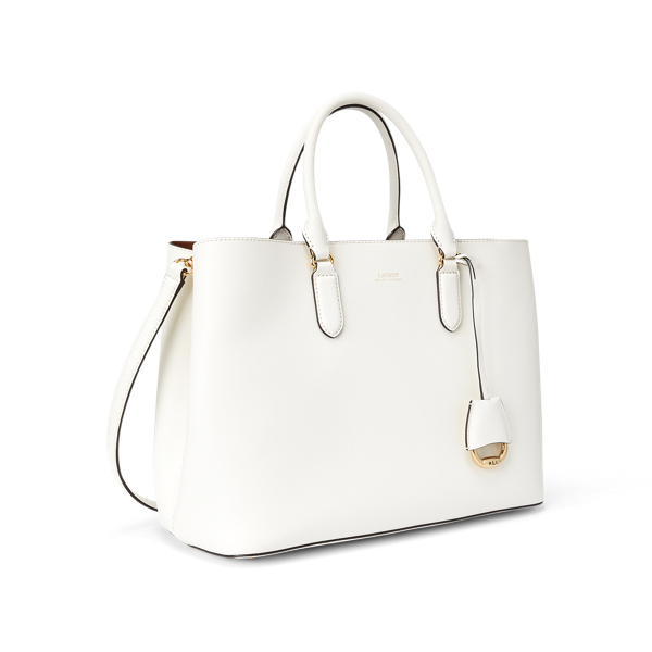 Vanilla/Lauren Tan Leather Large Marcy Satchel Lauren 3