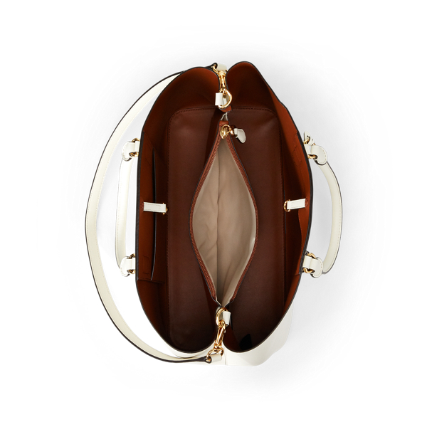 Vanilla/Lauren Tan Leather Large Marcy Satchel Lauren 5