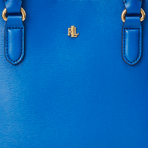 Masai Blue Leather Mini Marcy Satchel Lauren 5