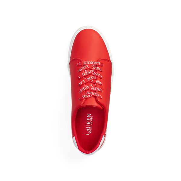 Sporting Red/White Joana Leather Trainer Lauren 4