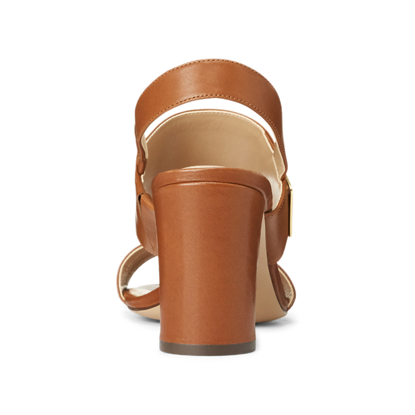 Deep Saddle Tan Braidan Leather Sandal Lauren 3