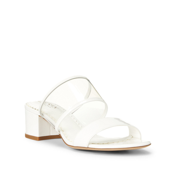Clear/Optic White Whitni Patent Leather Sandal Lauren 3