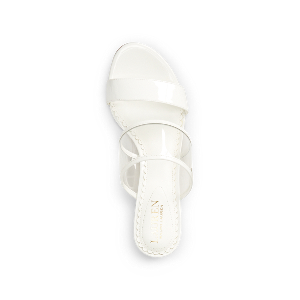 Clear/Optic White Whitni Patent Leather Sandal Lauren 5