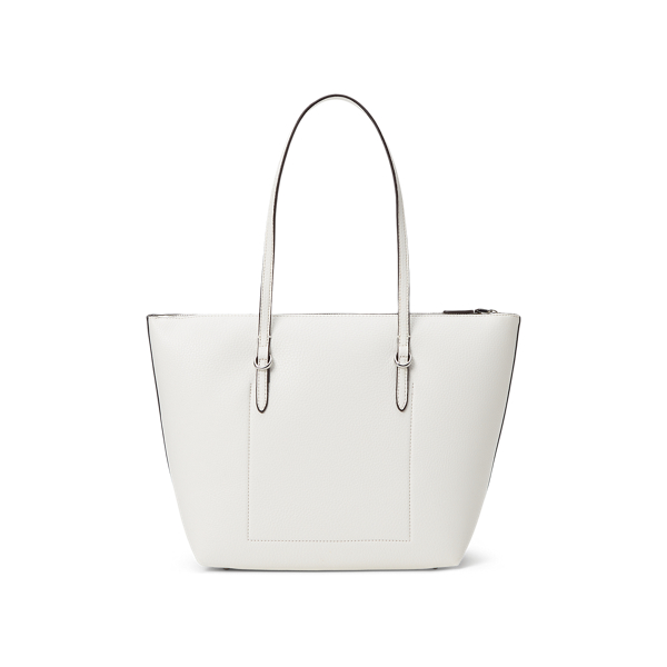 Vanilla Faux-Leather Medium Keaton Tote Lauren 3