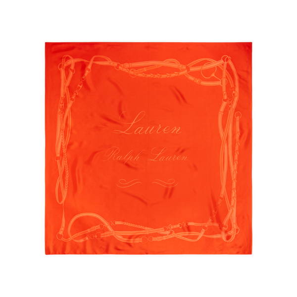 Dusk Orange Scarlett Silk Twill Scarf Lauren 2