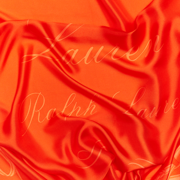 Dusk Orange Scarlett Silk Twill Scarf Lauren 3