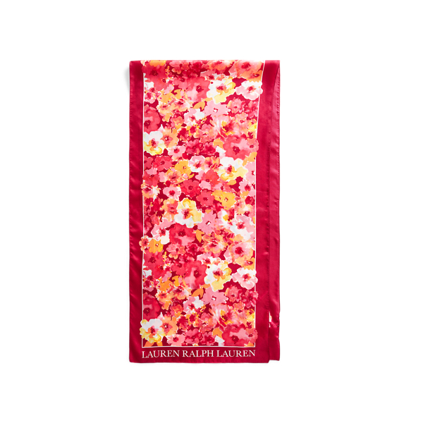Bright Fuchsia Aria Silk Scarf Lauren 2