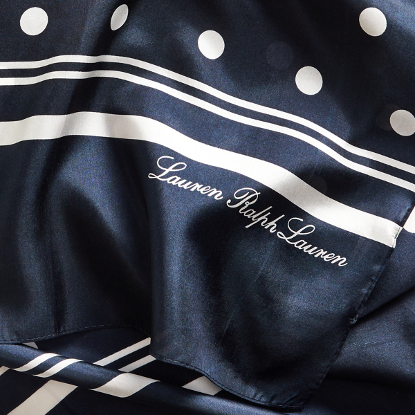 Navy Catherine Silk Scarf Lauren 3
