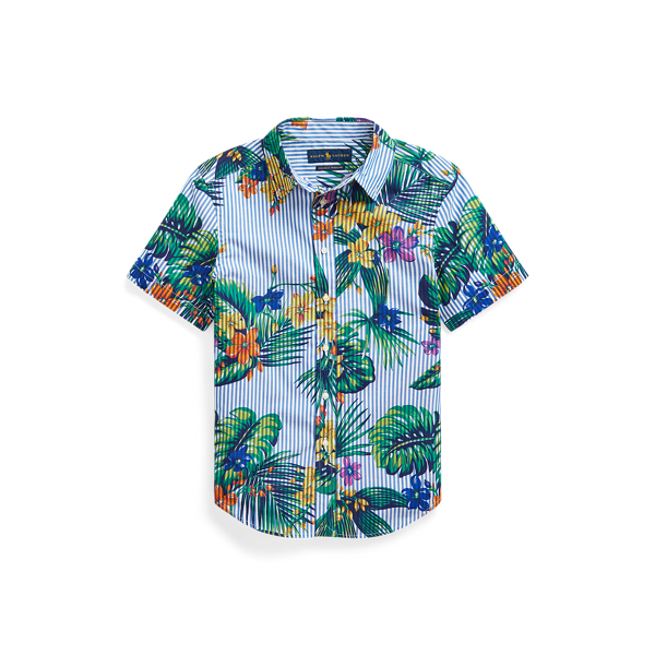 Floral Striped Cotton Shirt