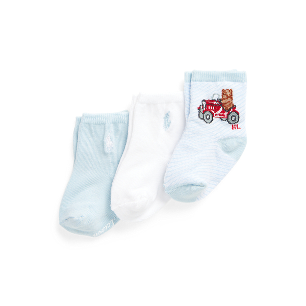 Polo Bear Crew Sock 3-Pack Baby Boy in 1