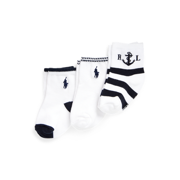 Calcetines de media ca&ntilde;a con ancla Baby Boy en 1
