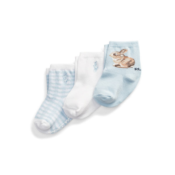 Bunny Sock 3-Pack Baby Boy em 1