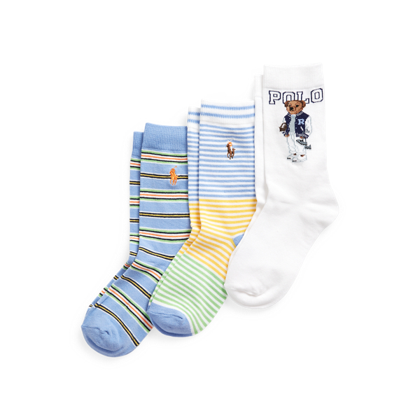 Football Bear Sock 3-Pack BOYS 6-14 YEARS 1