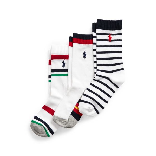 Striped Crew Sock 3-Pack BOYS 6-14 YEARS 1