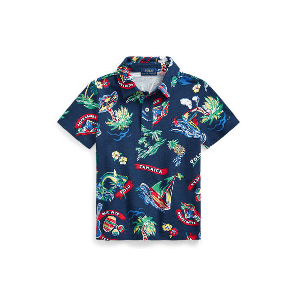 Tropical Cotton Mesh Polo Boys 1.5-6 Years in 1
